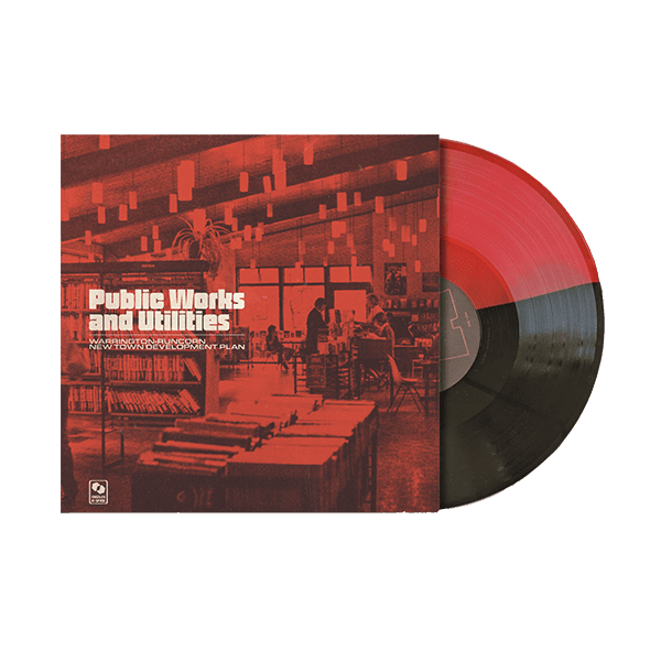Public Works and Utilities: Transparent Red and Black Half & Half Vinyl LP