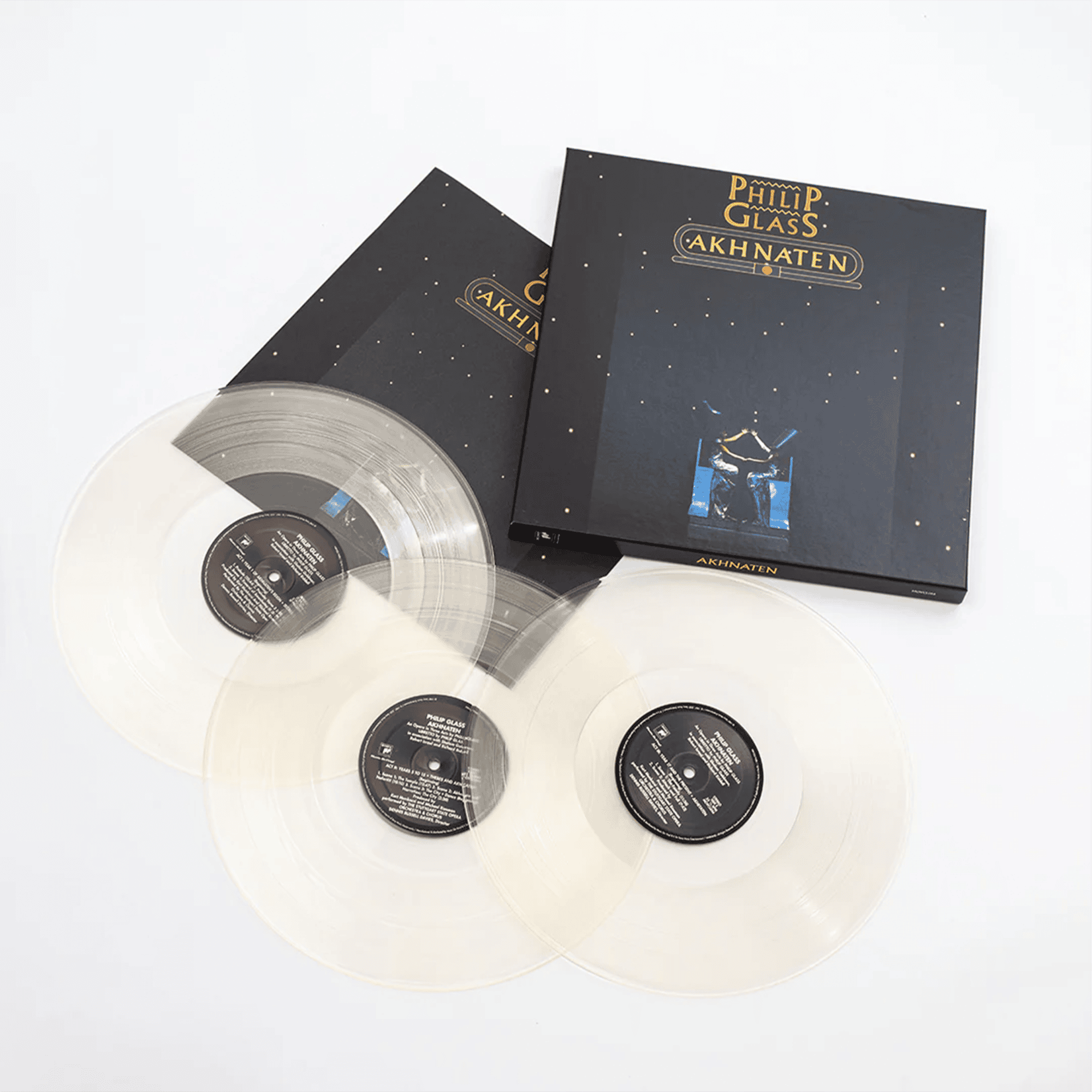 Akhnaten: Deluxe Crystal Clear Vinyl 3LP Box Set