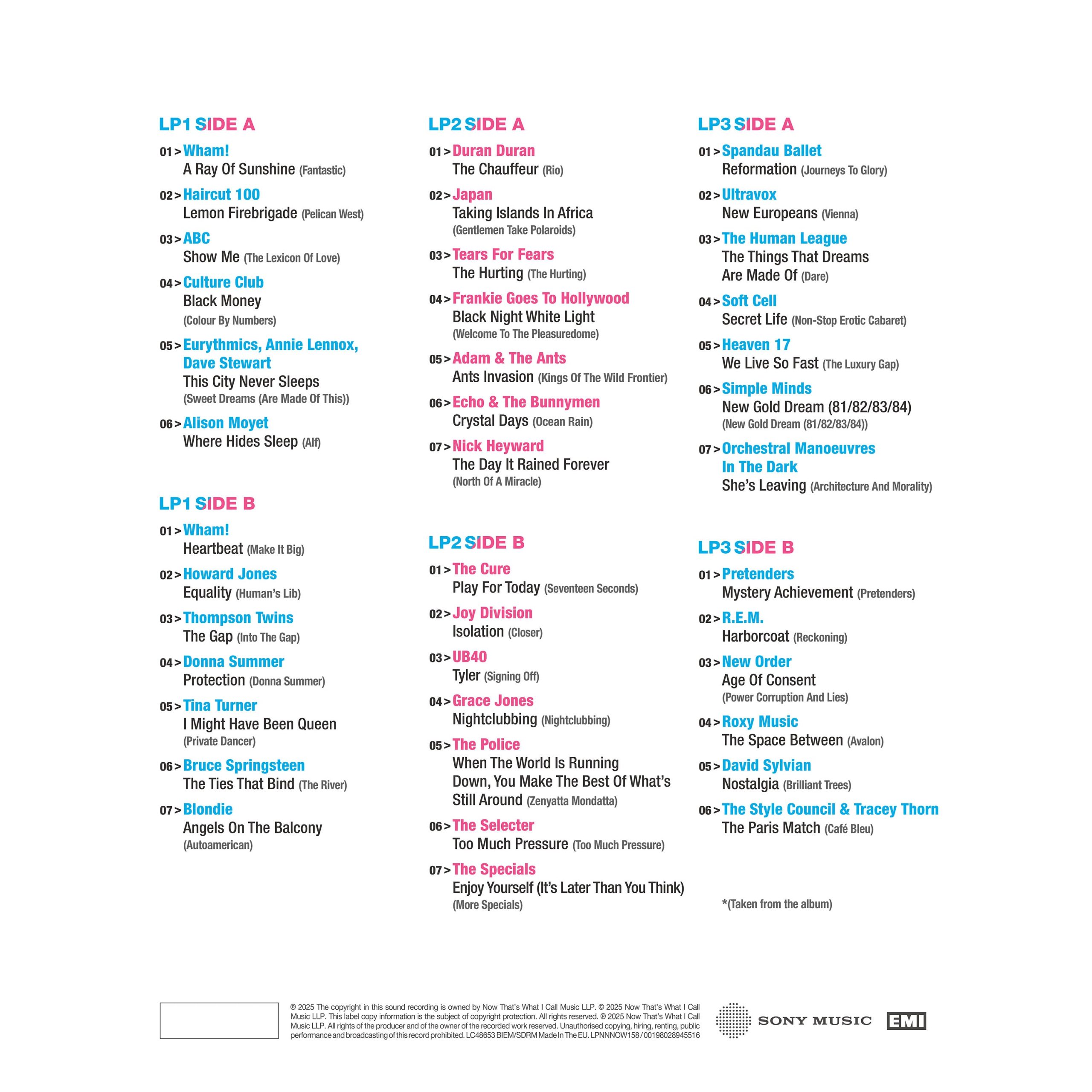 NOW That's What I Call An Era: The Albums - 1980-1984 (3LP) - Image 2