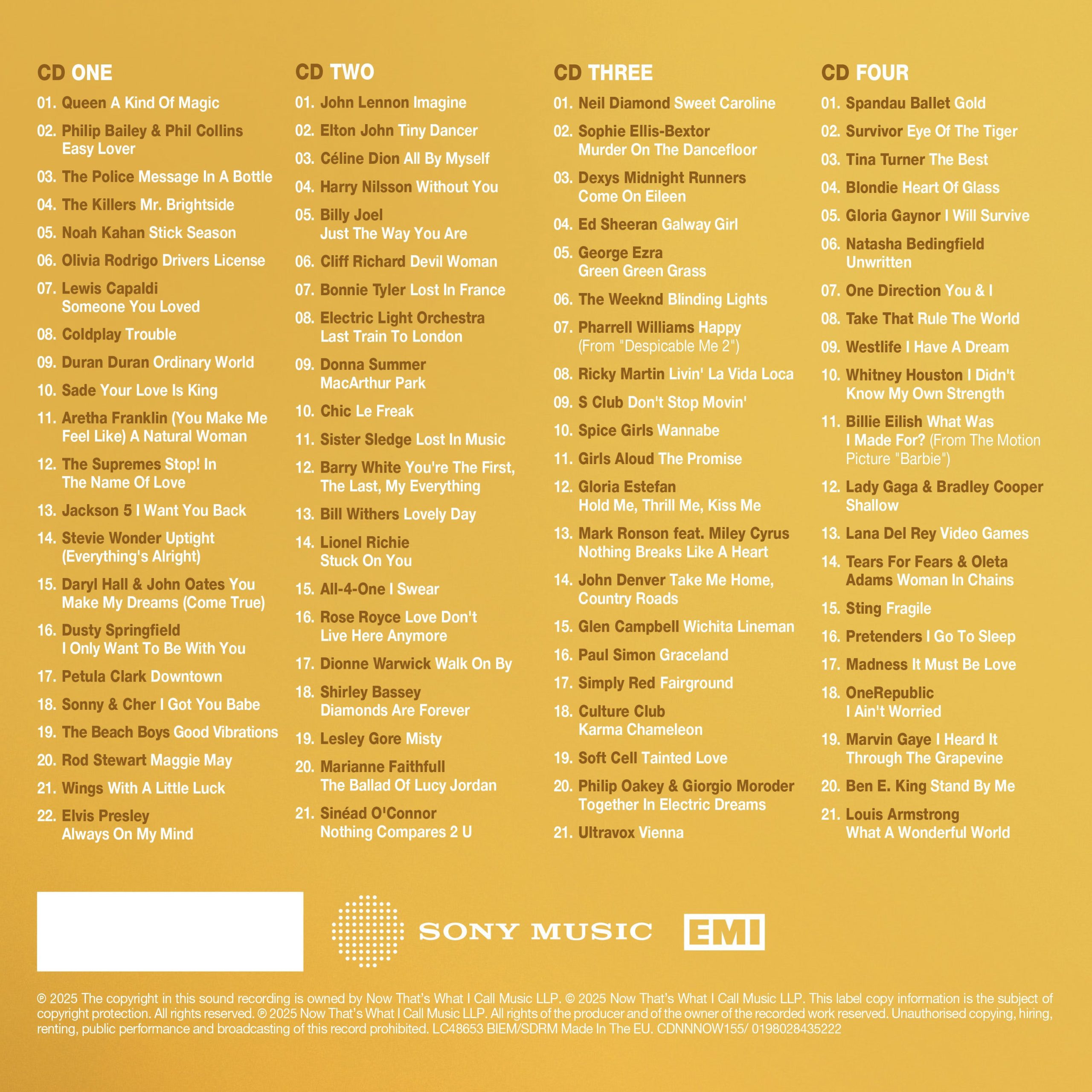 NOW That's What I Call Gold - The Ultimate Hits (4CD) - Image 2