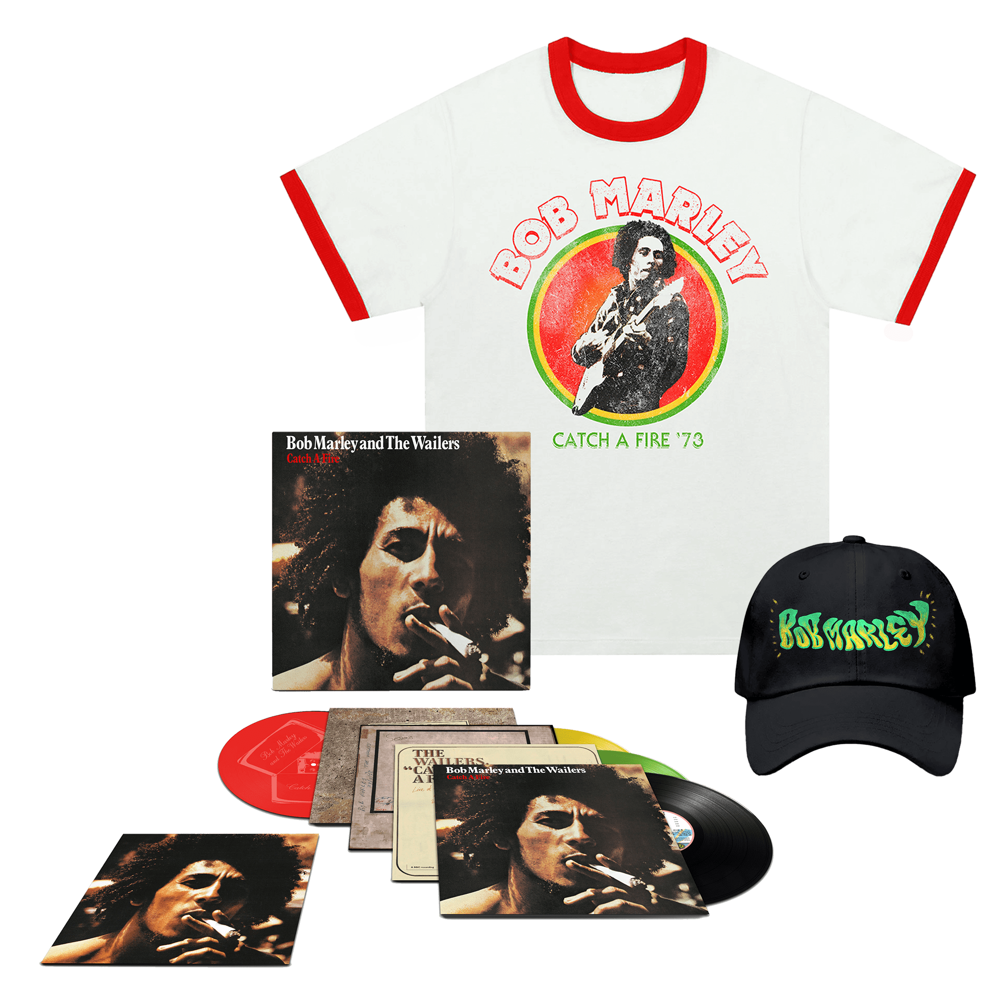 Catch A Fire (50th Anniversary): Exclusive Colour Vinyl 3LP/12", Ringer T-Shirt + Cap