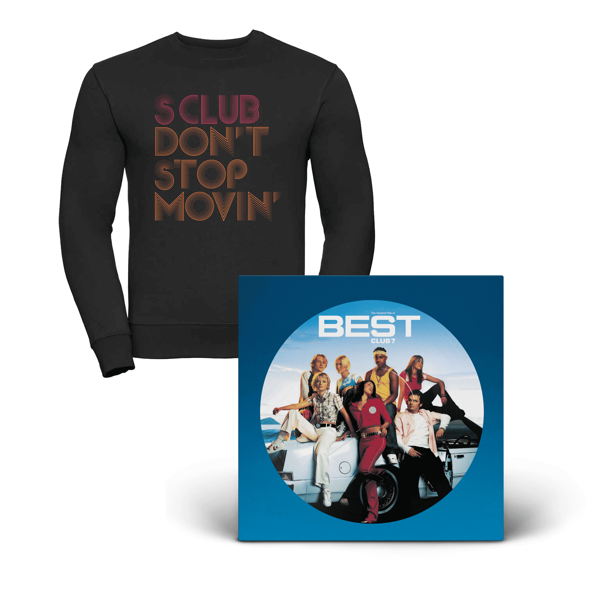 Best - The Greatest Hits Of S Club 7: Picture Disc Vinyl LP + Don't Stop Movin' Sweatshirt