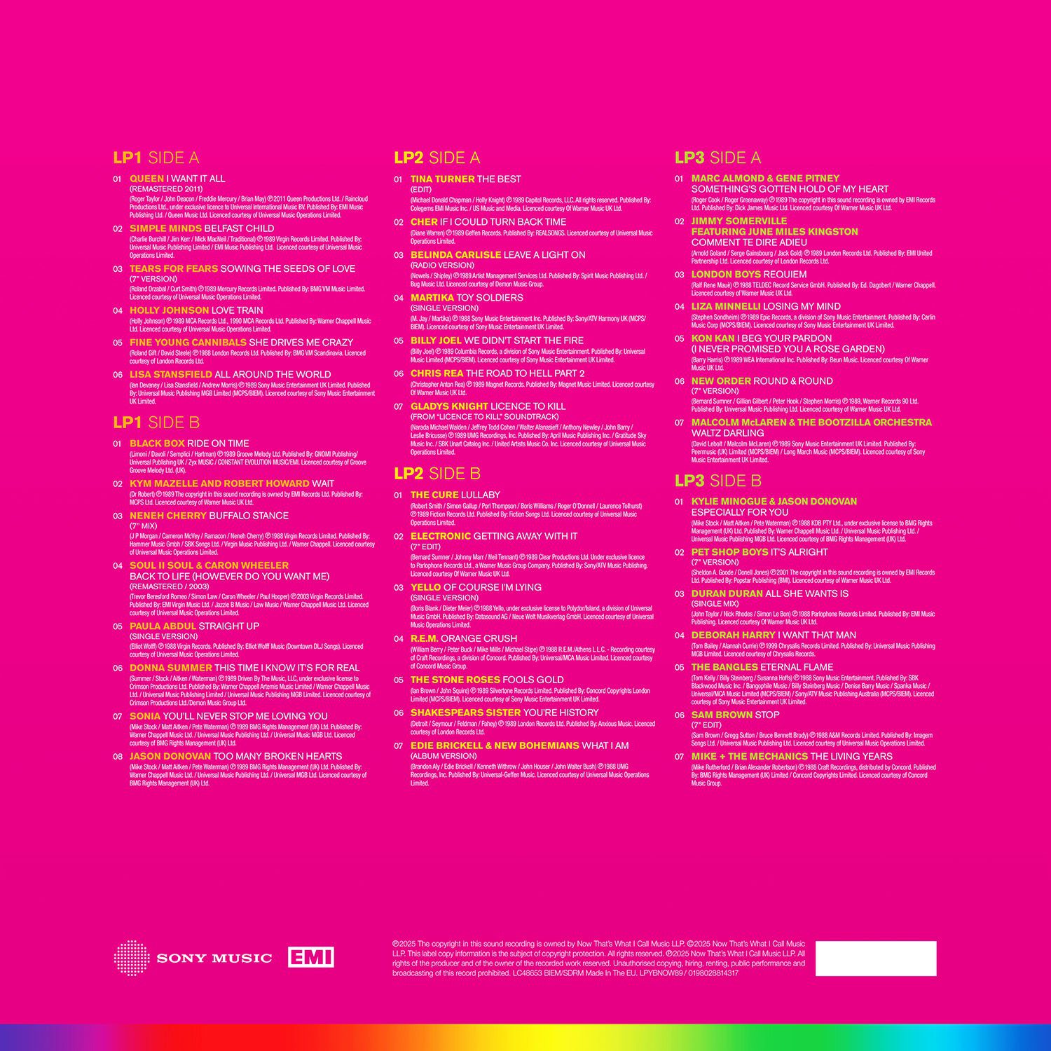 NOW – Yearbook 1989 (3LP) - Image 2