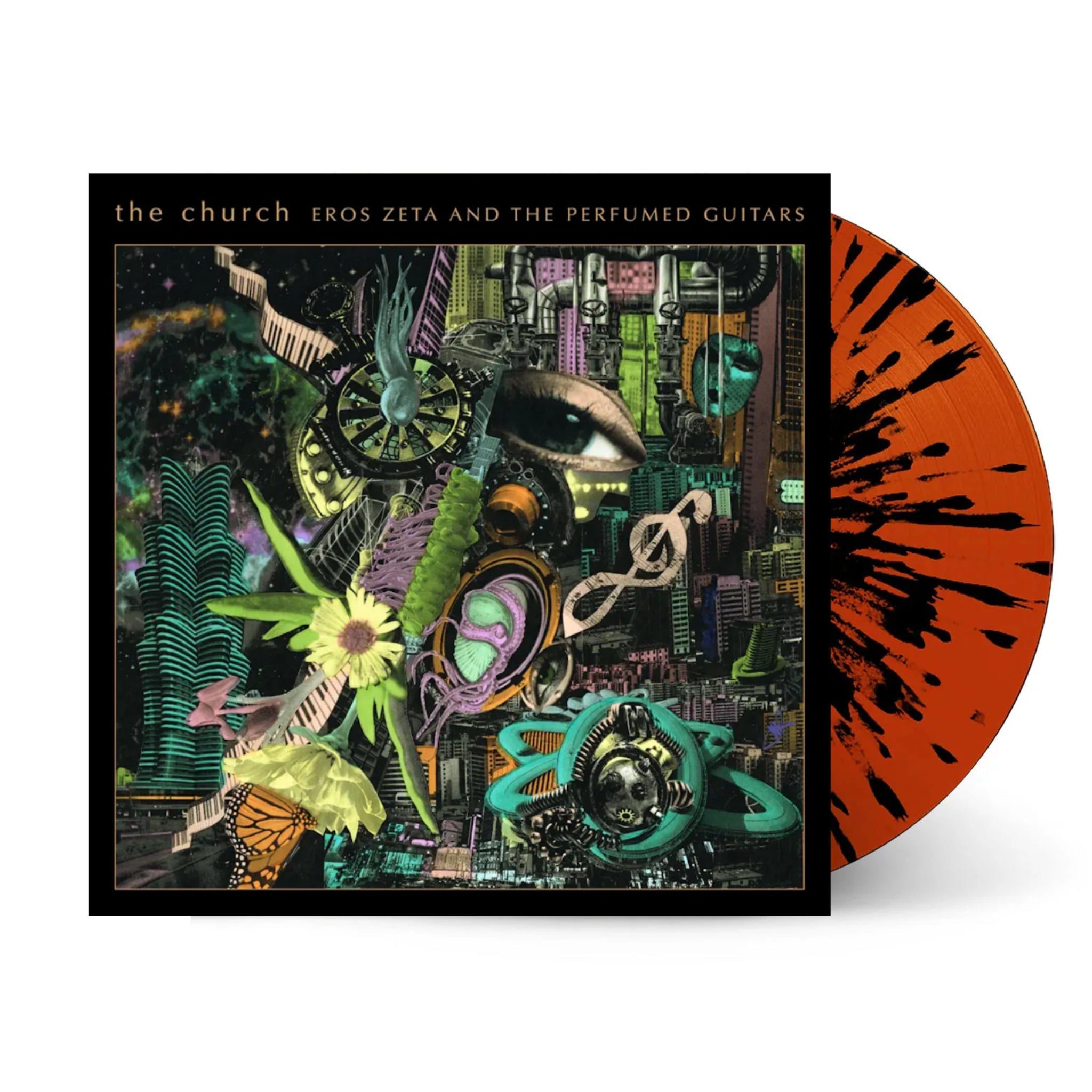 Eros Zeta & The Perfumed Guitars: Limited Orange & Black Splatter Vinyl LP + Exclusive Postcard - Image 2