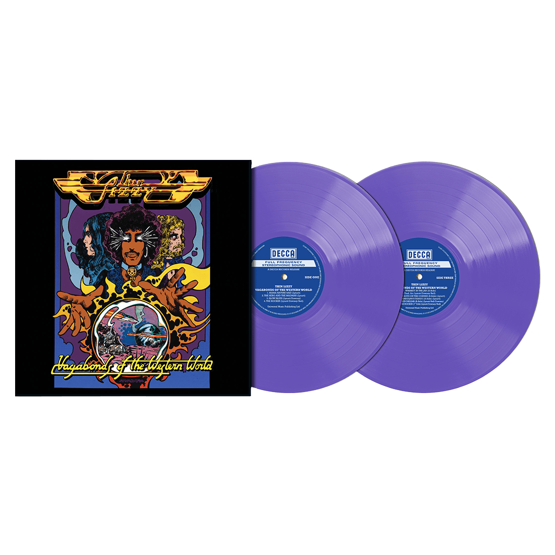 Vagabonds of the Western World: Deluxe Purple Vinyl 2LP, Exclusive Artcard (Signed by Eric Bell) + Jim Fitzpatrick Poster Set - Image 2