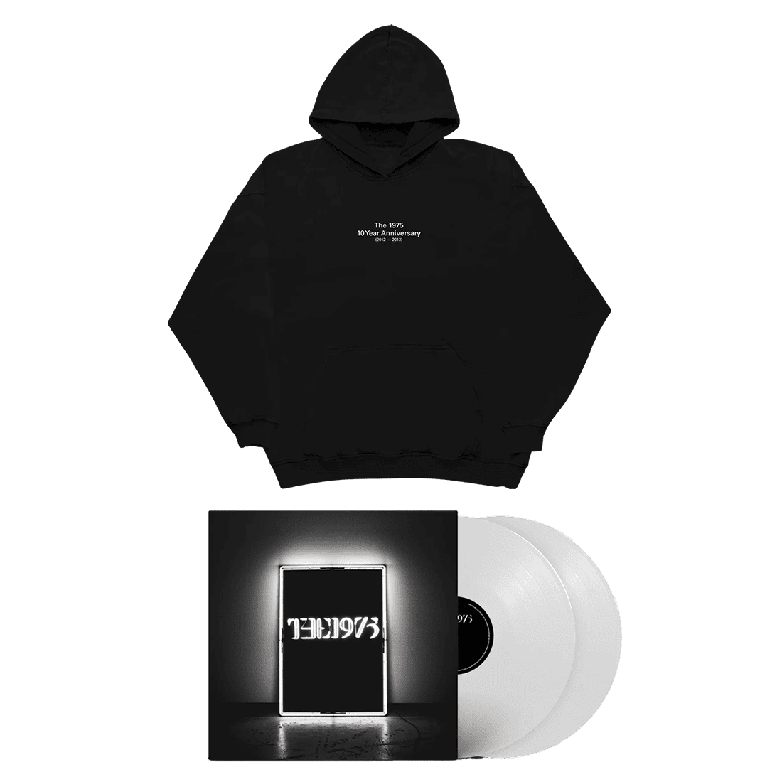 The 1975 (10th Anniversary Edition): Limited White Vinyl 2LP + 10YR Hoodie Bundle