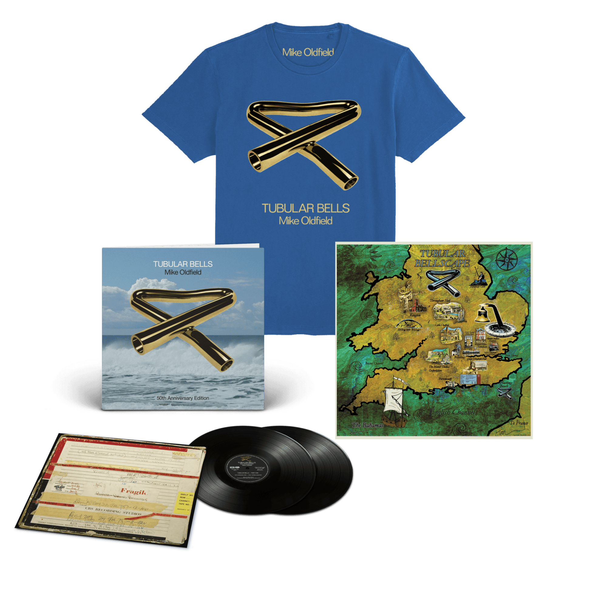 Tubular Bells (50th Anniversary Edition): Vinyl 2LP, Official Tubular Bellscape Print + Anniversary T-Shirt