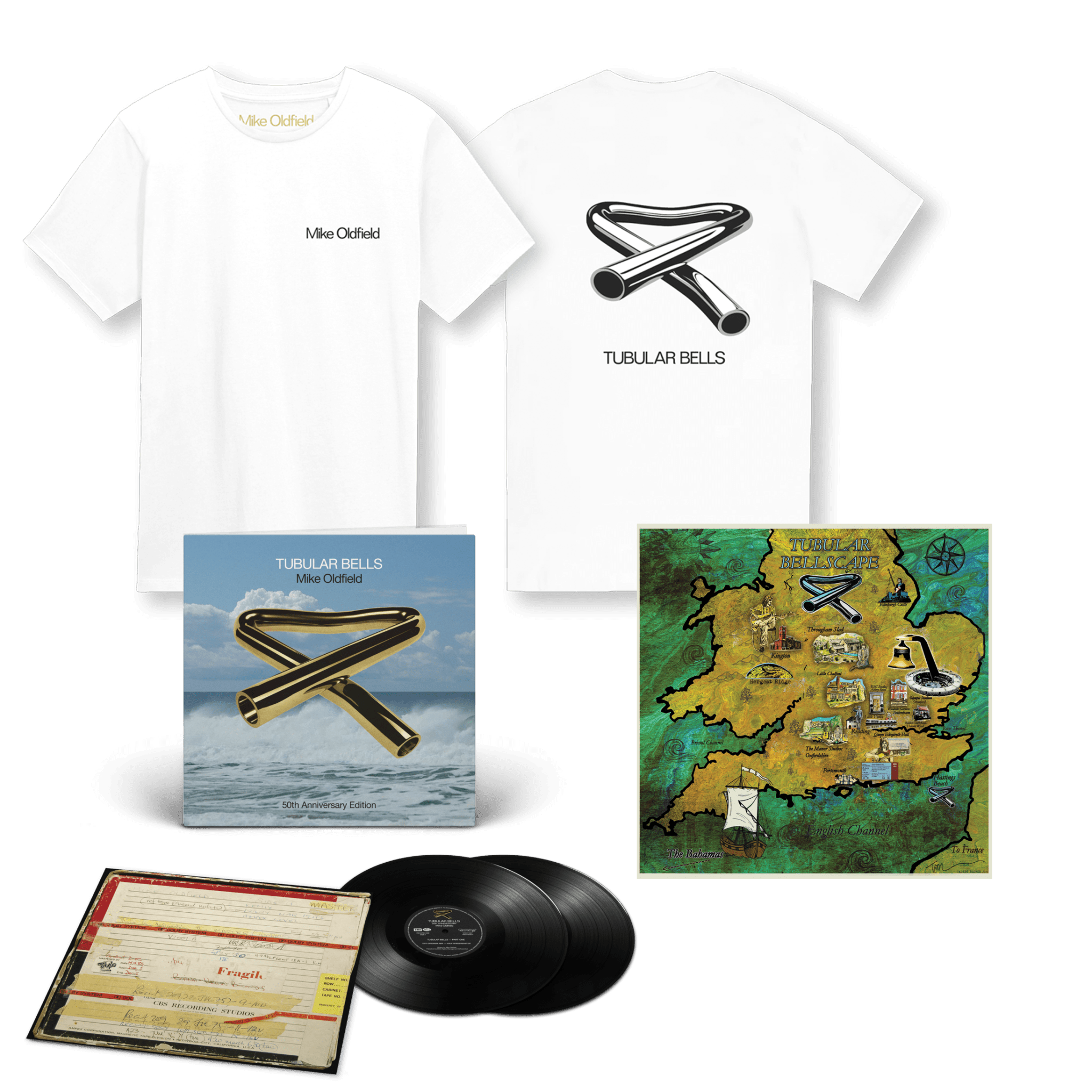 Tubular Bells (50th Anniversary Edition): Vinyl 2LP, Official Tubular Bellscape Print + Classic T-Shirt