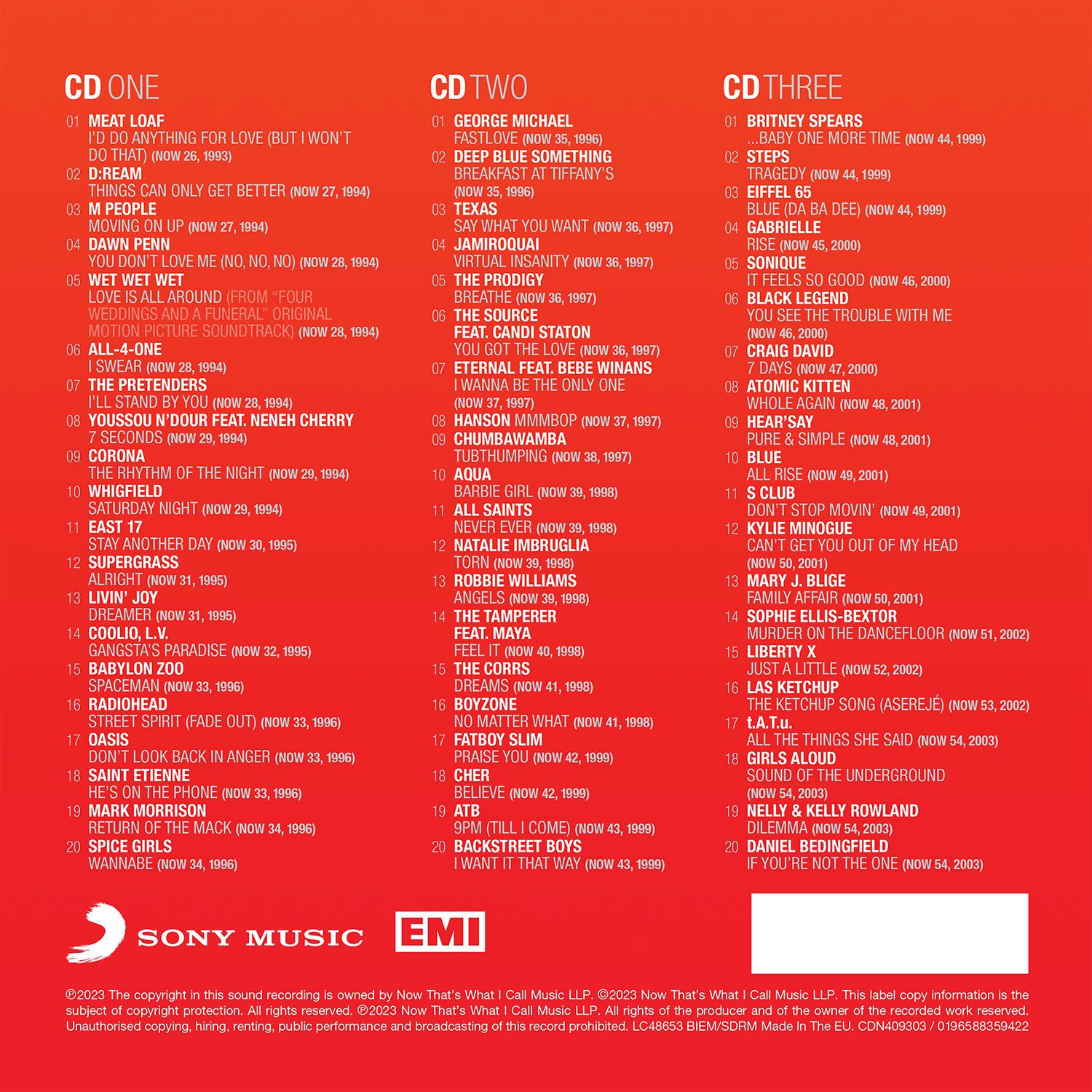 NOW That's What I Call 40 Years: Volume 2 - 1993-2003 (3CD) - Image 2