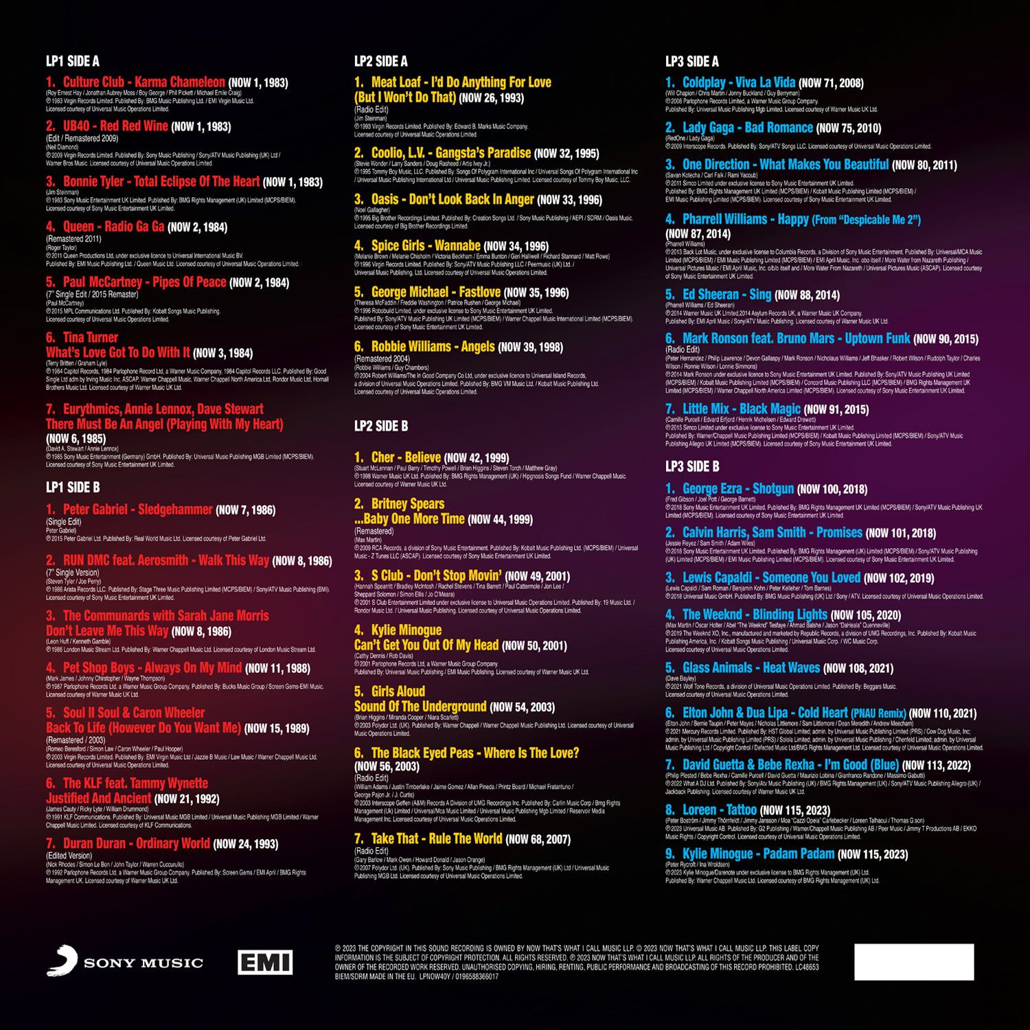 NOW That's What I Call 40 Years (3LP) - Image 2