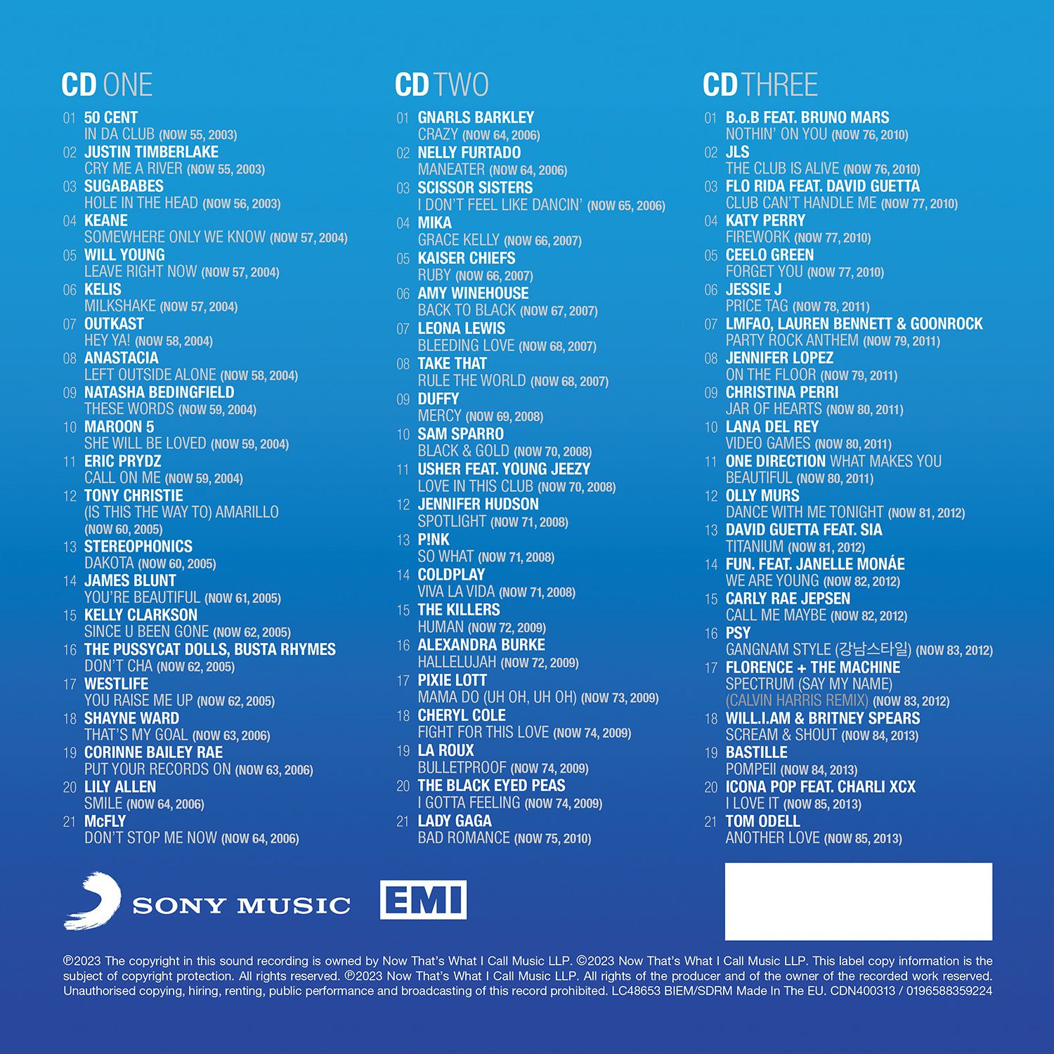 NOW That's What I Call 40 Years: Volume 3 - 2003-2013 (3CD) - Image 2