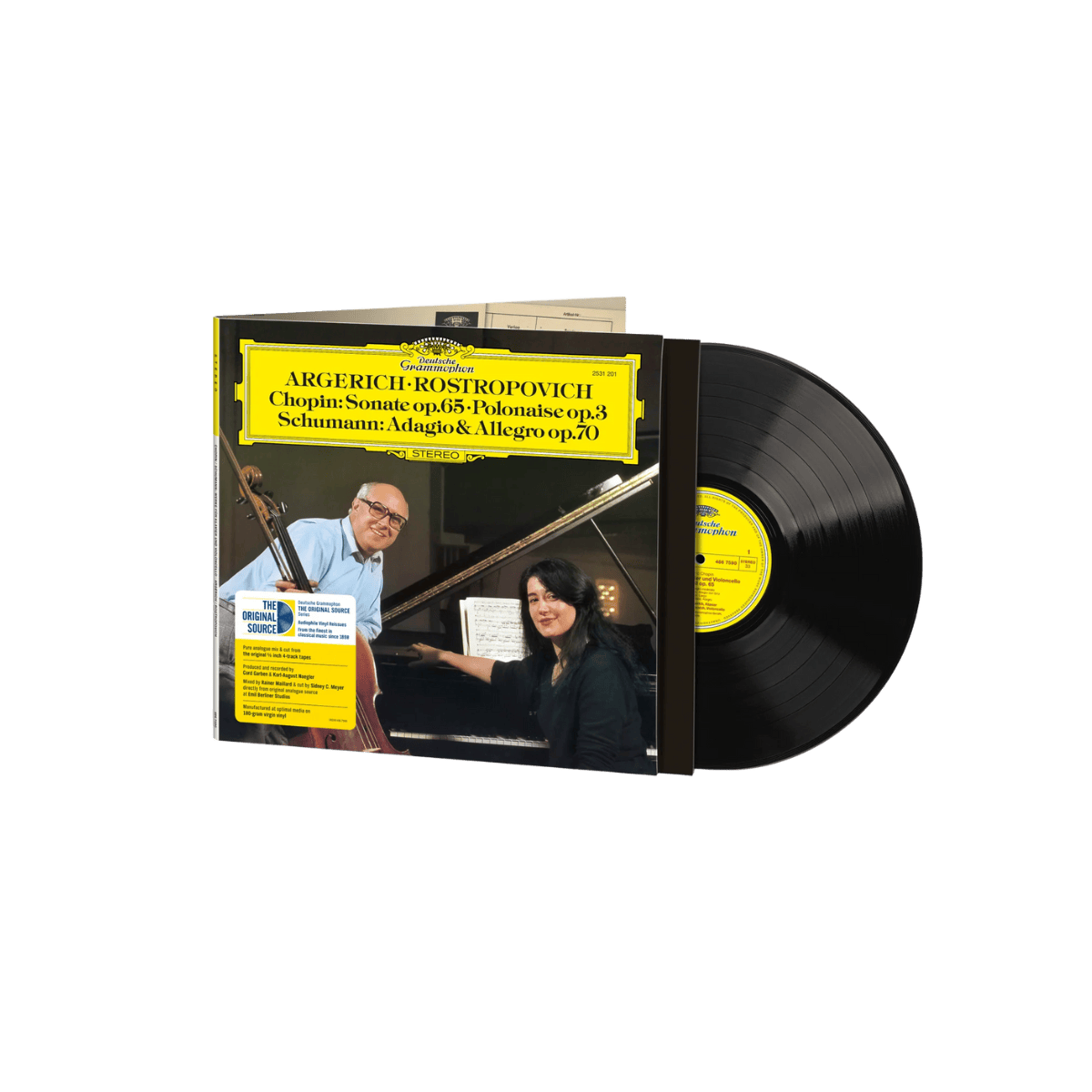 Chopin: Cello Sonata in G Minor, Op. 65; Introduction & Polonaise brillante, Op. 3 / Schumann: Adagio & Allegro in A-Flat Major, Op. 70 - Original Source Vinyl