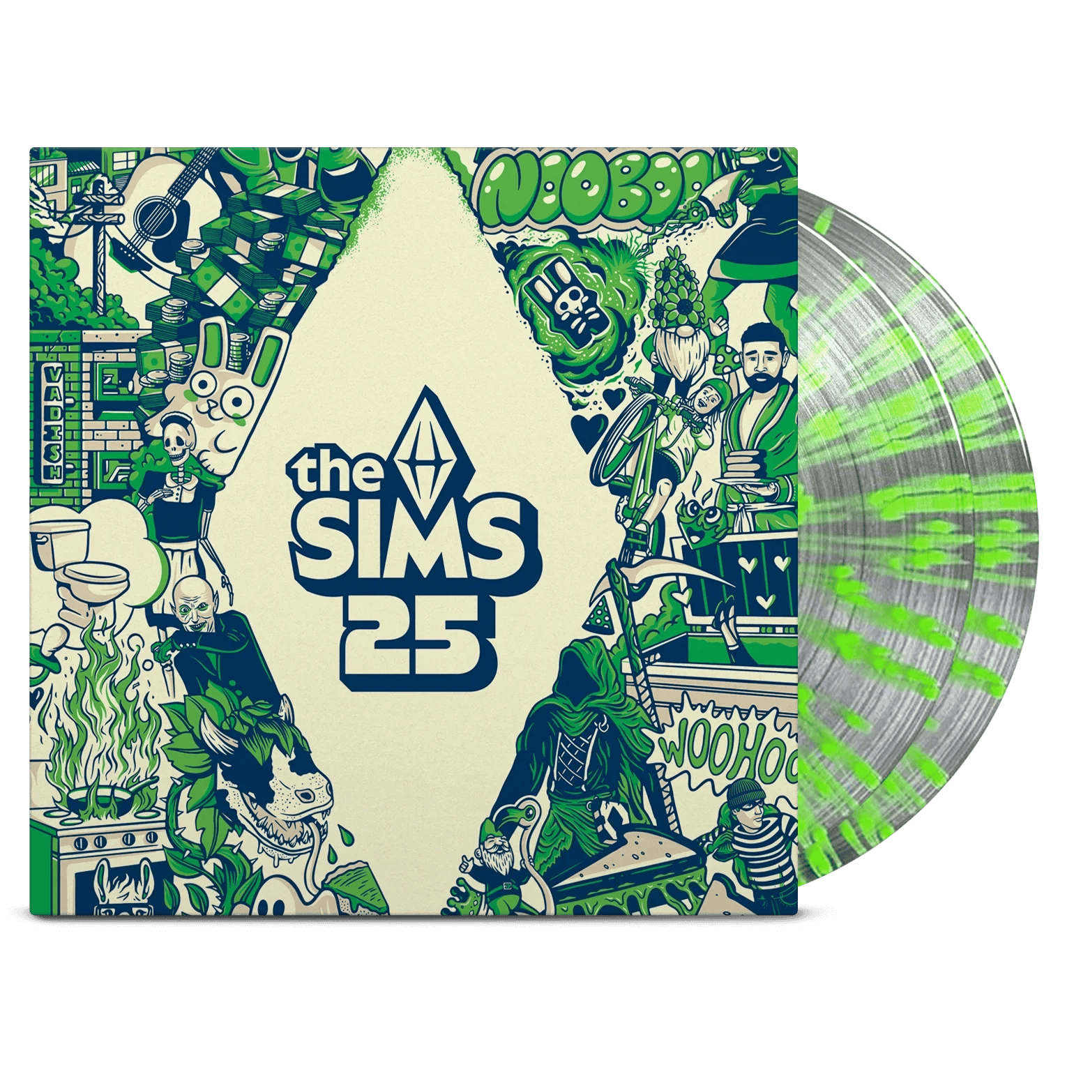 The Sims (25th Soundtrack) Limited Edition Clear & Neon Splatter Vinyl 2LP