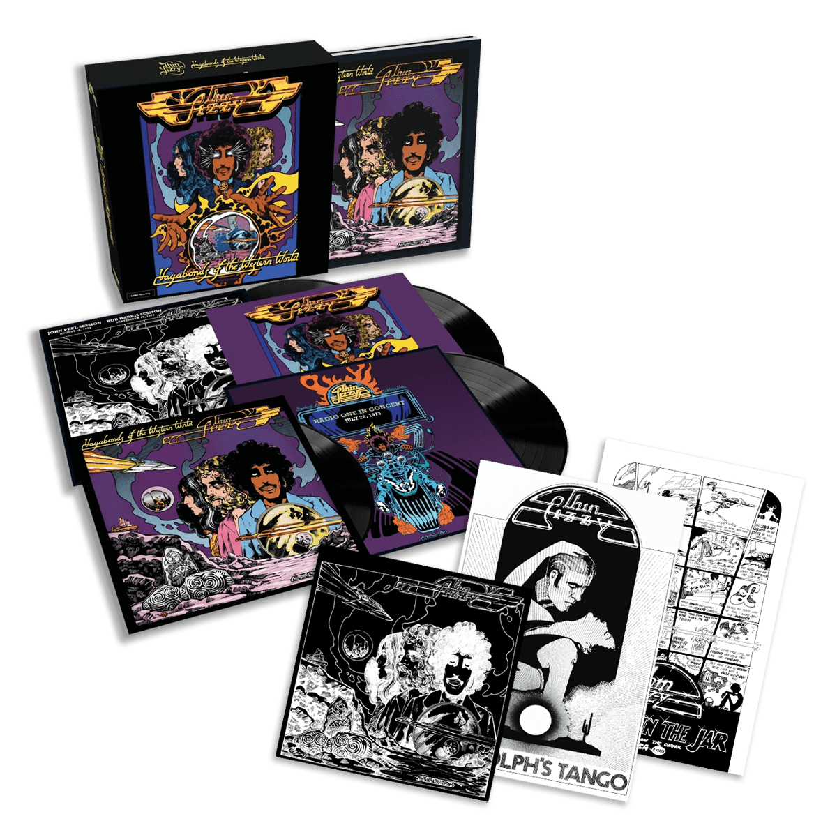 Vagabonds of the Western World: Super Deluxe Vinyl 4LP Box Set, Exclusive Artcard (signed by Eric Bell) + Jim Fitzpatrick Poster Set